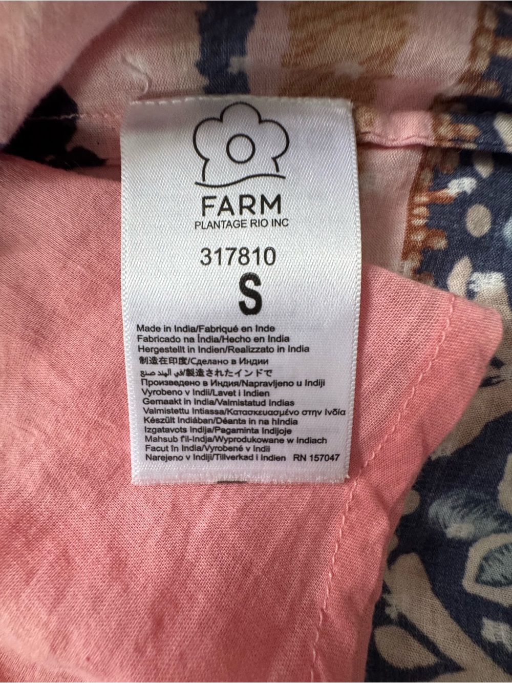 Farm Rio Seashell Tapestry Mini Dress | SMALL - Picture 8 of 12